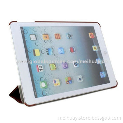 Leather Sleeve Case for iPad, with Three Folds